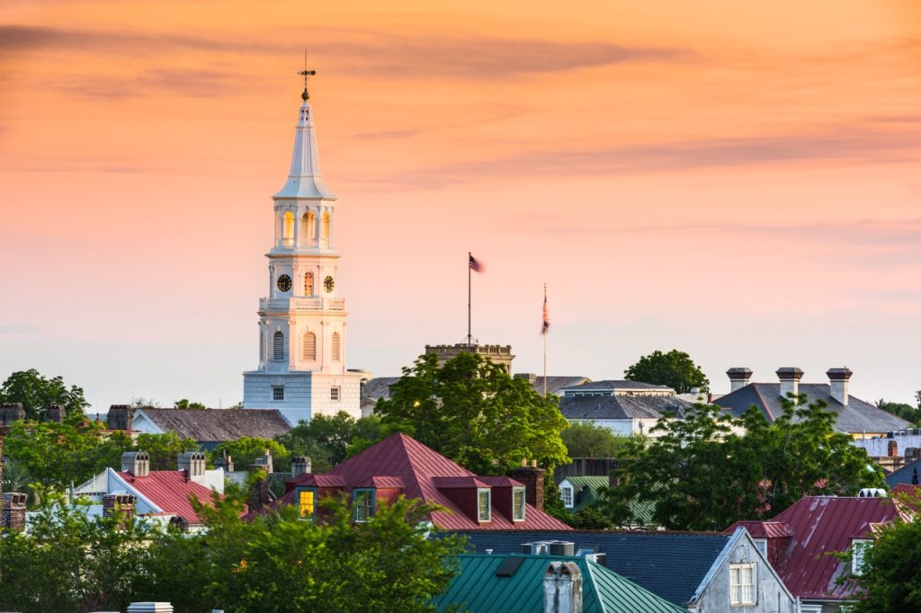 A rooftop view in Charleston.