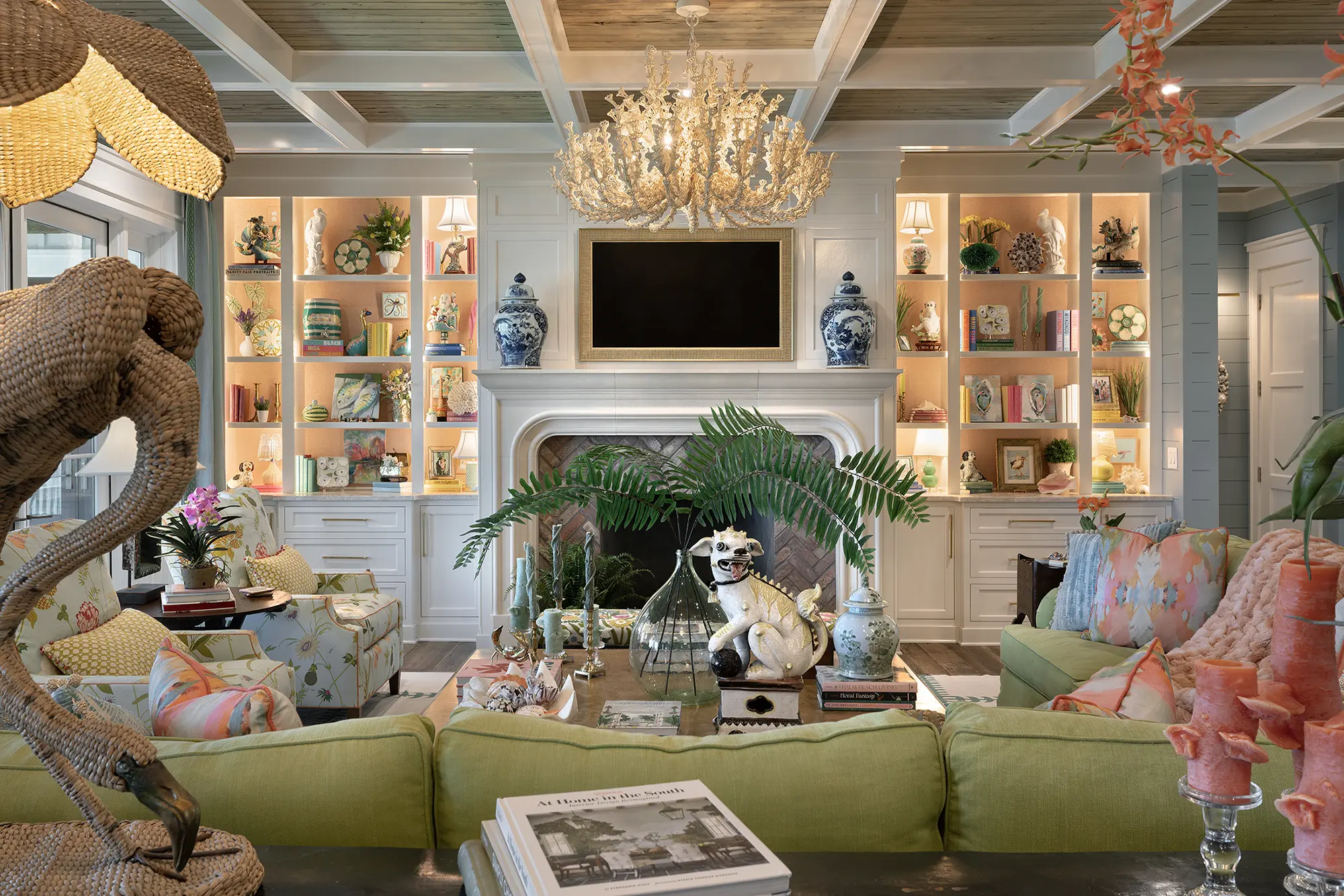 Colorful Southern home in DeBordieu designed by CHD Interiors